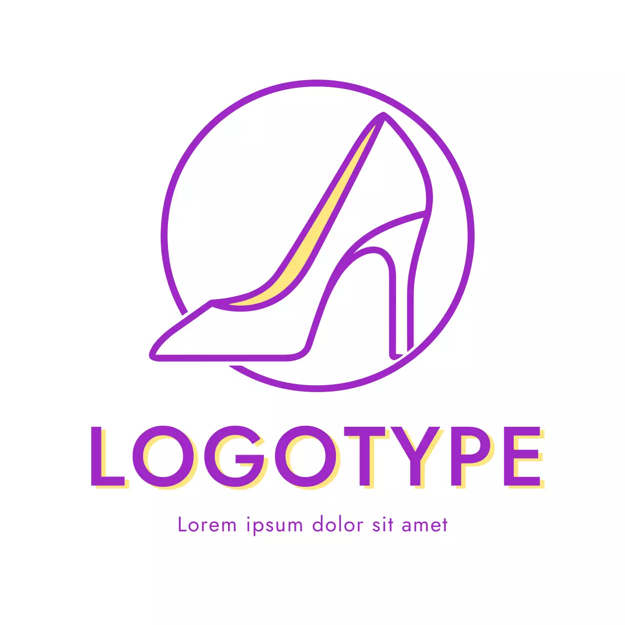 Purple Minimal Fashion Logo