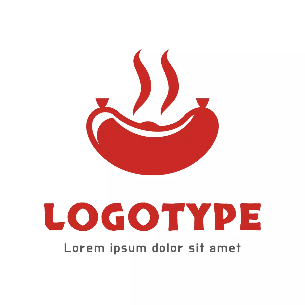Red Simple Food Logo