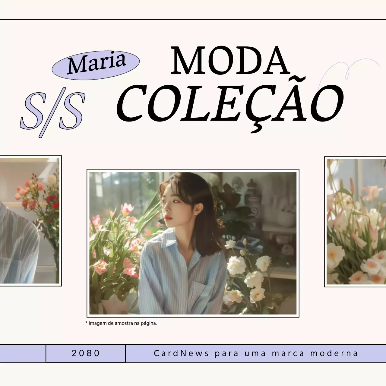 Promover uma marca moderna em lavanda e marfim