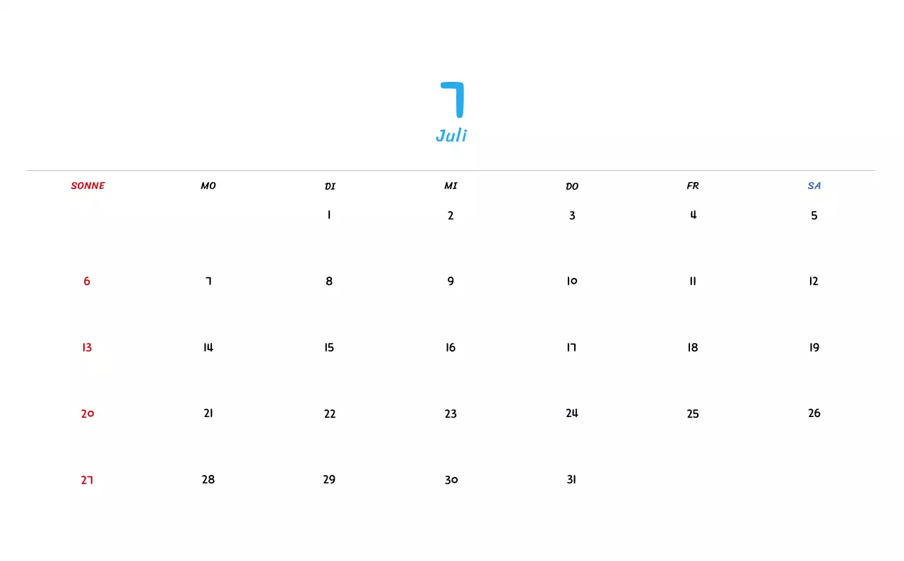 Neujahrskalender mit niedlichen Illustrationen