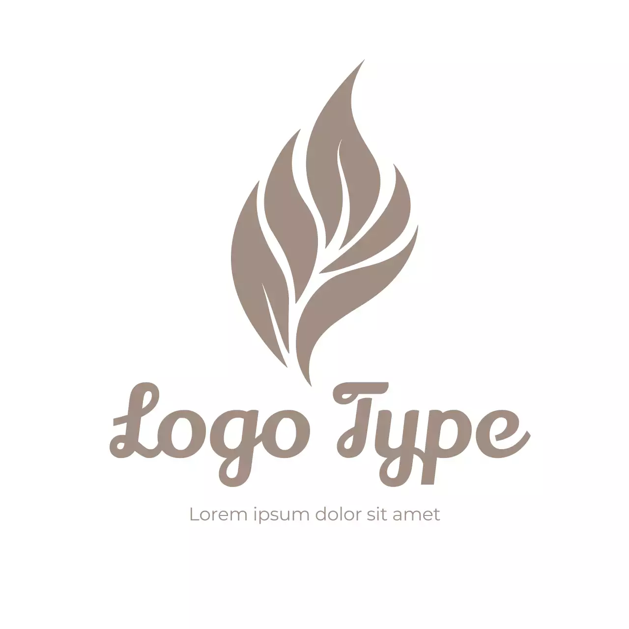 Beige Minimal Design Logo
