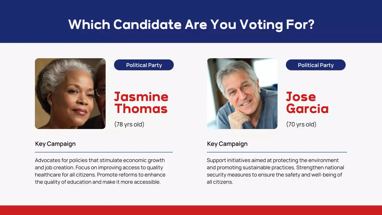 Red Traditional Voter Registration Announcement Presentation