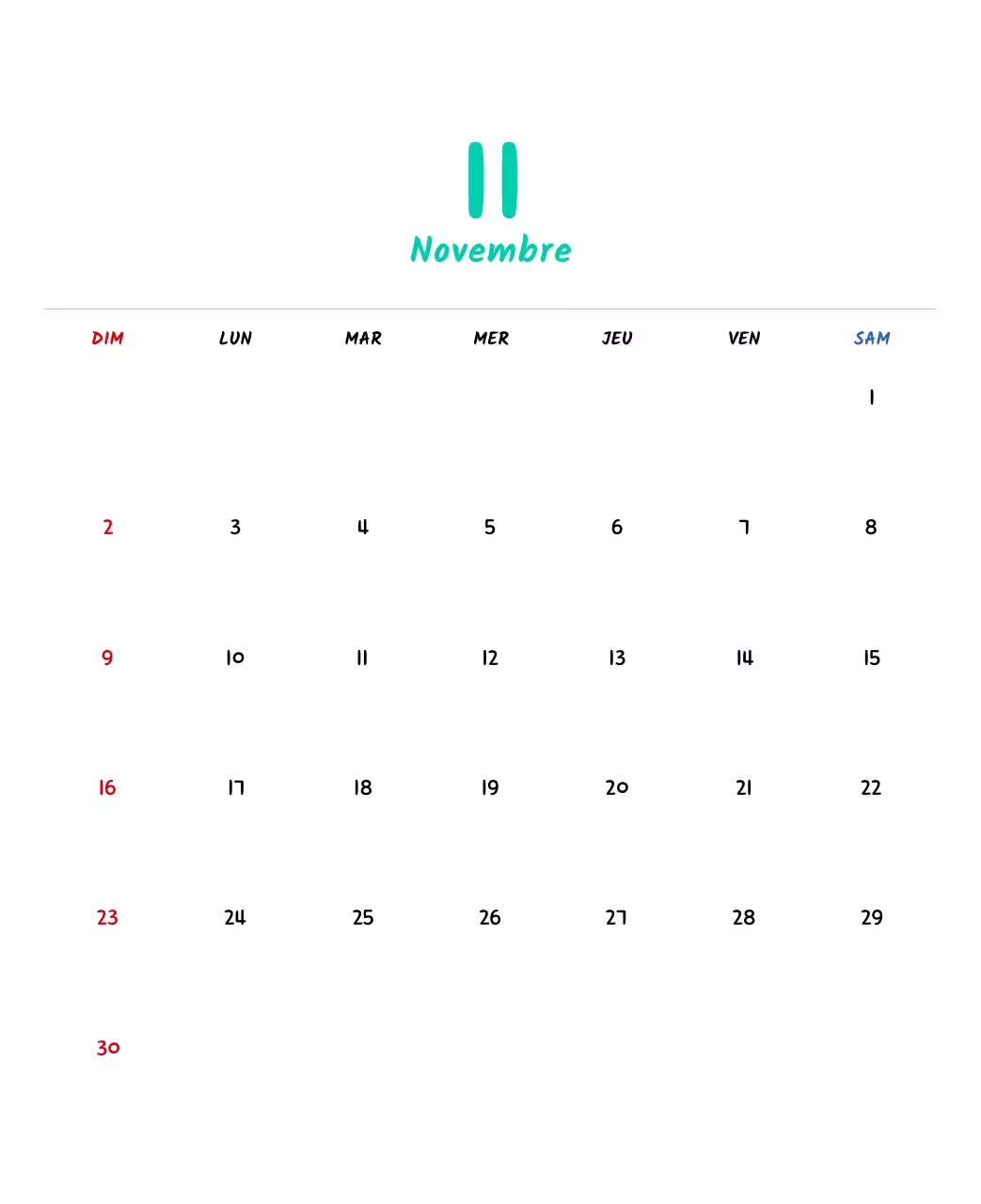 Calendrier du Nouvel An avec de jolies illustrations