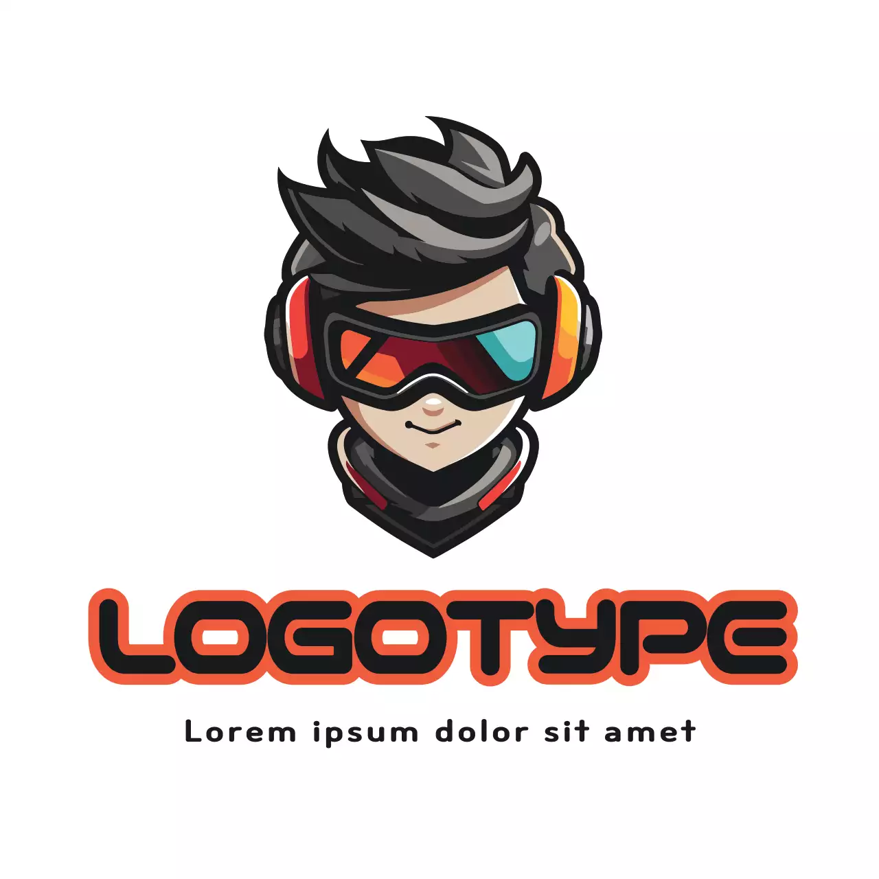 Orange Trendy Gaming Logo