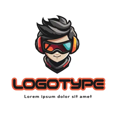 Orange Trendy Gaming Logo