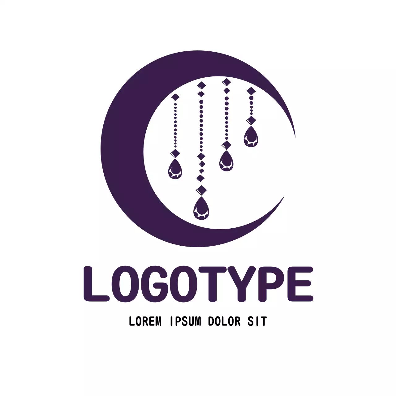 Purple Minimal Design Logo
