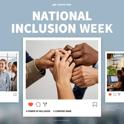 Blue Modern Inclusion Promotion Social Media Post