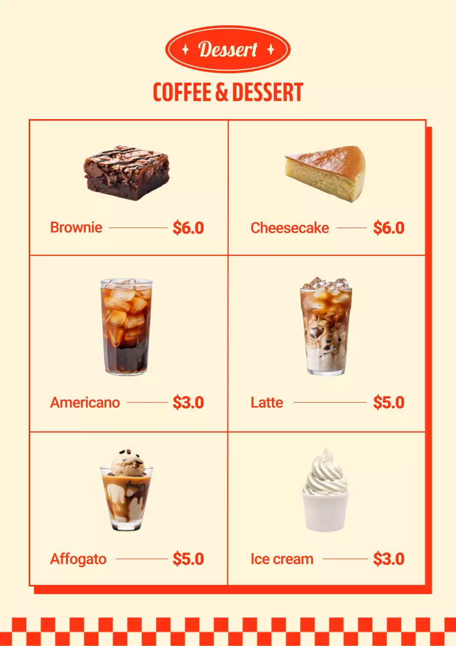 Beige Retro Restaurant Menu Poster