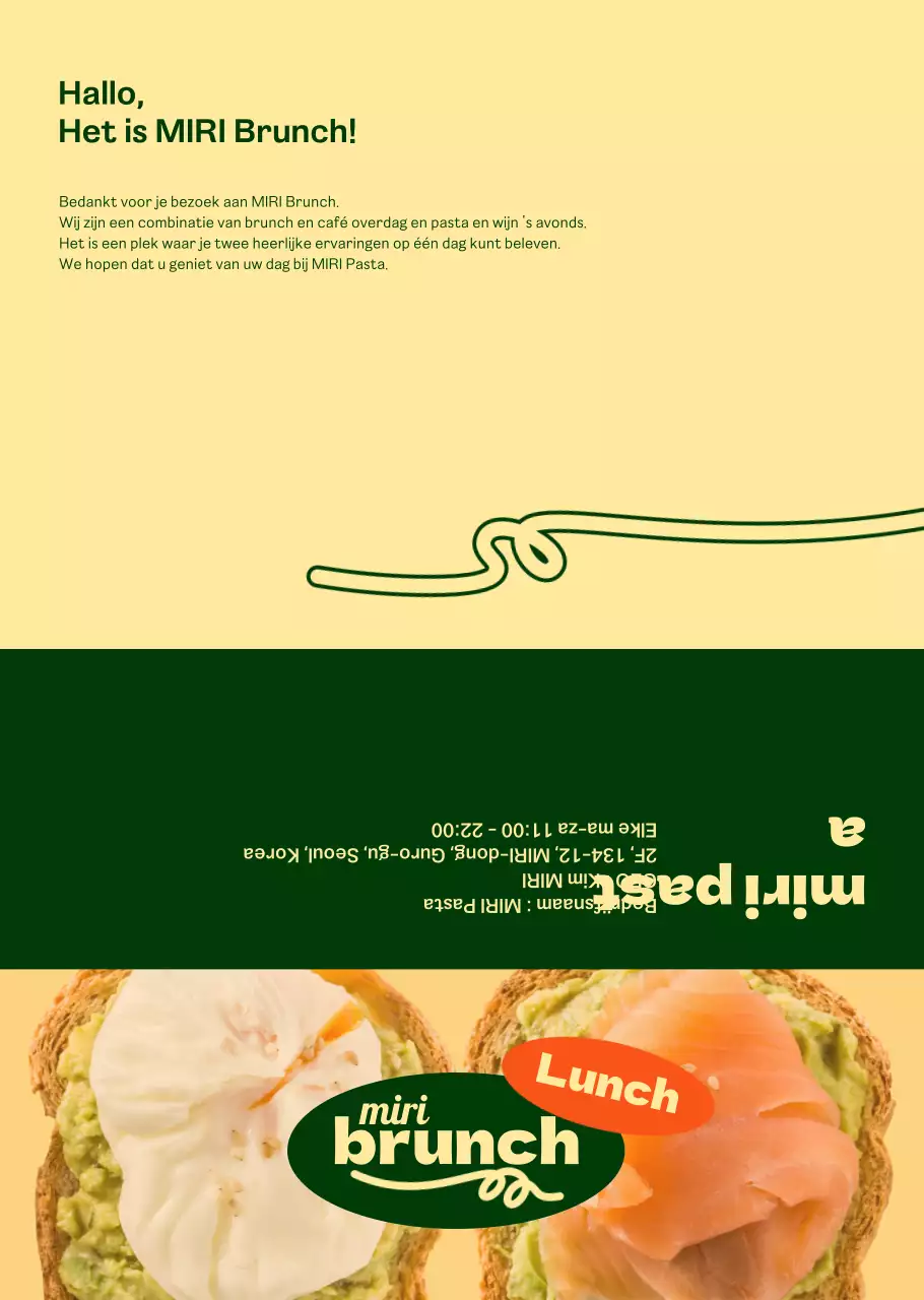 Over het chique brunchmenu in groen en ivoor