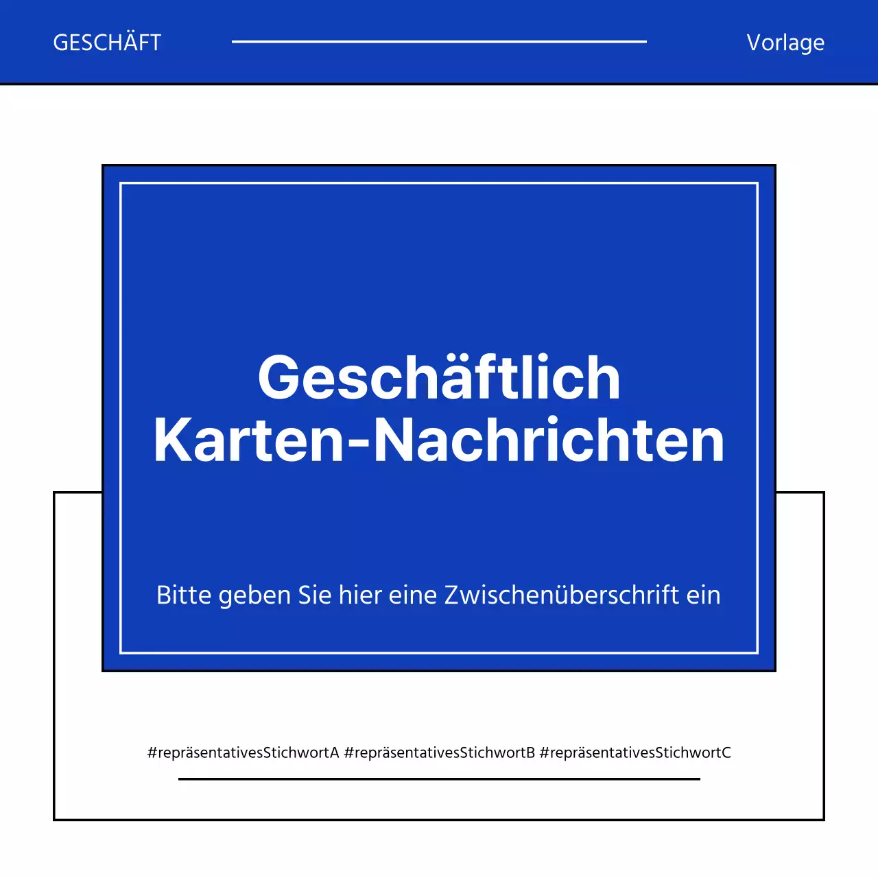 Ein einfaches Geschäftsanschreiben in Blau und Grau