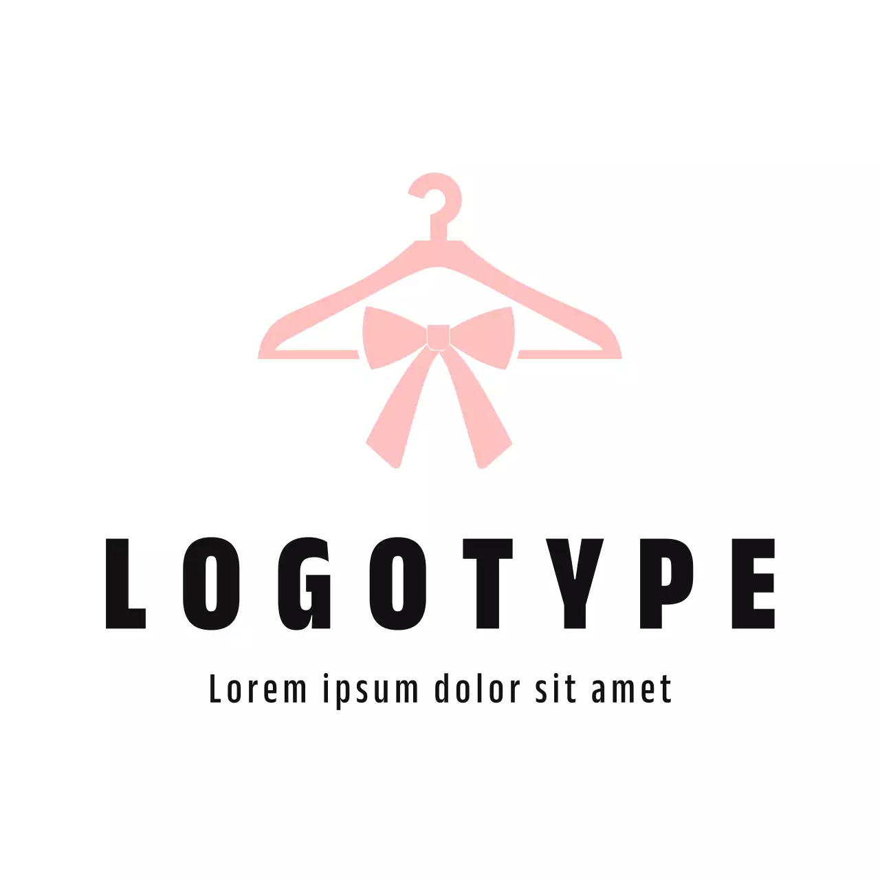 Pink Minimal Fashion Logo