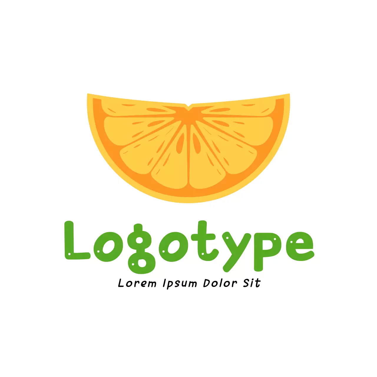 Orange Minimal Design Logo