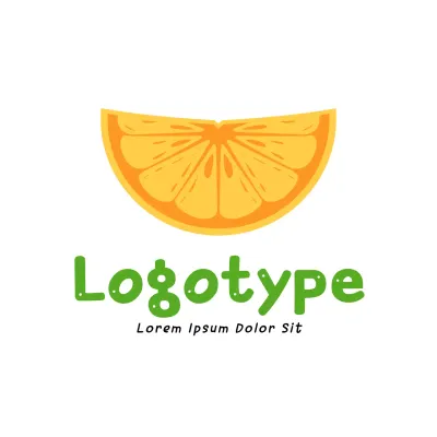 Orange Minimal Design Logo