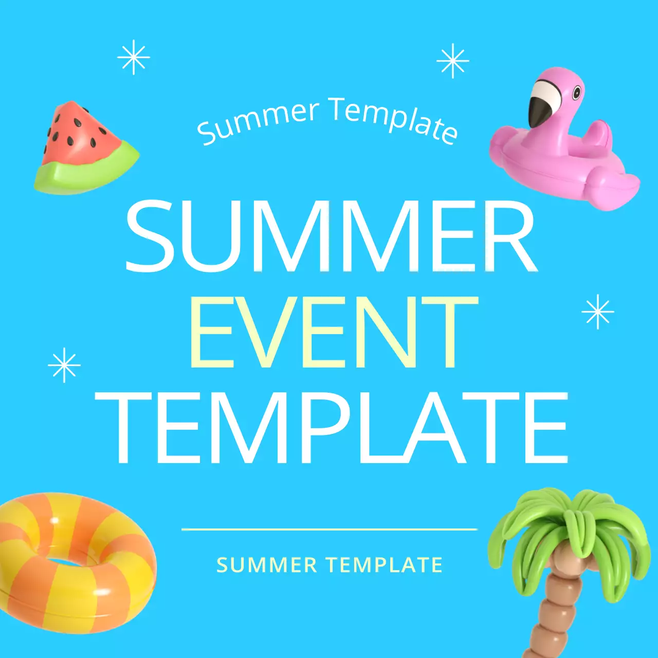 블루 트렌디 썸머 프로모션 인스타그램 캐러셀