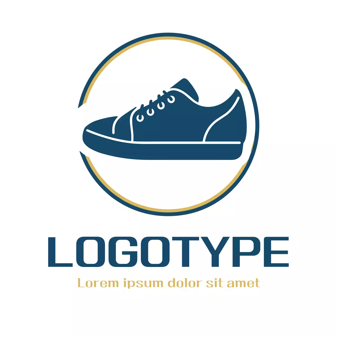 Blue Minimal Sneaker Logo