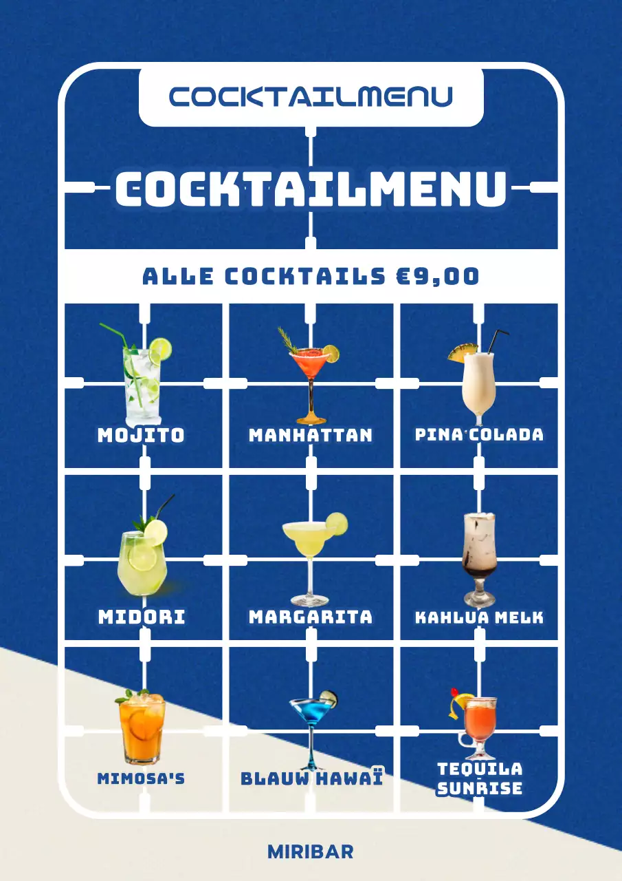 Een verzameling trendy restaurantmenuborden in groen en ivoor