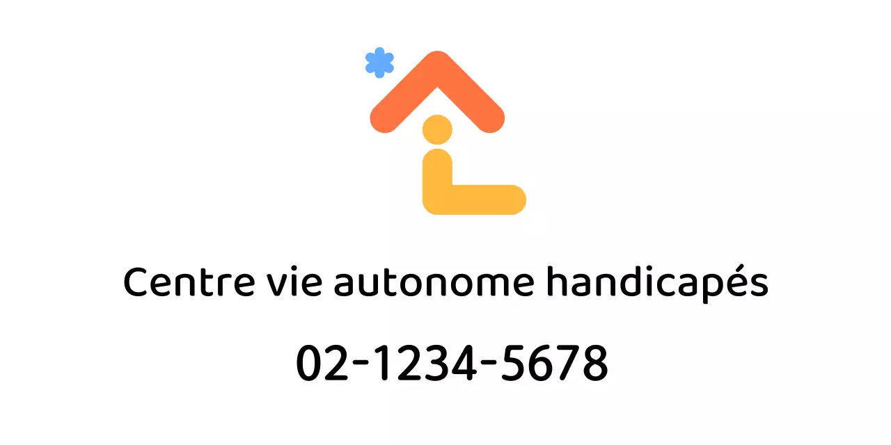 Logo promotionnel pour un centre d'aide sociale en forme de maison