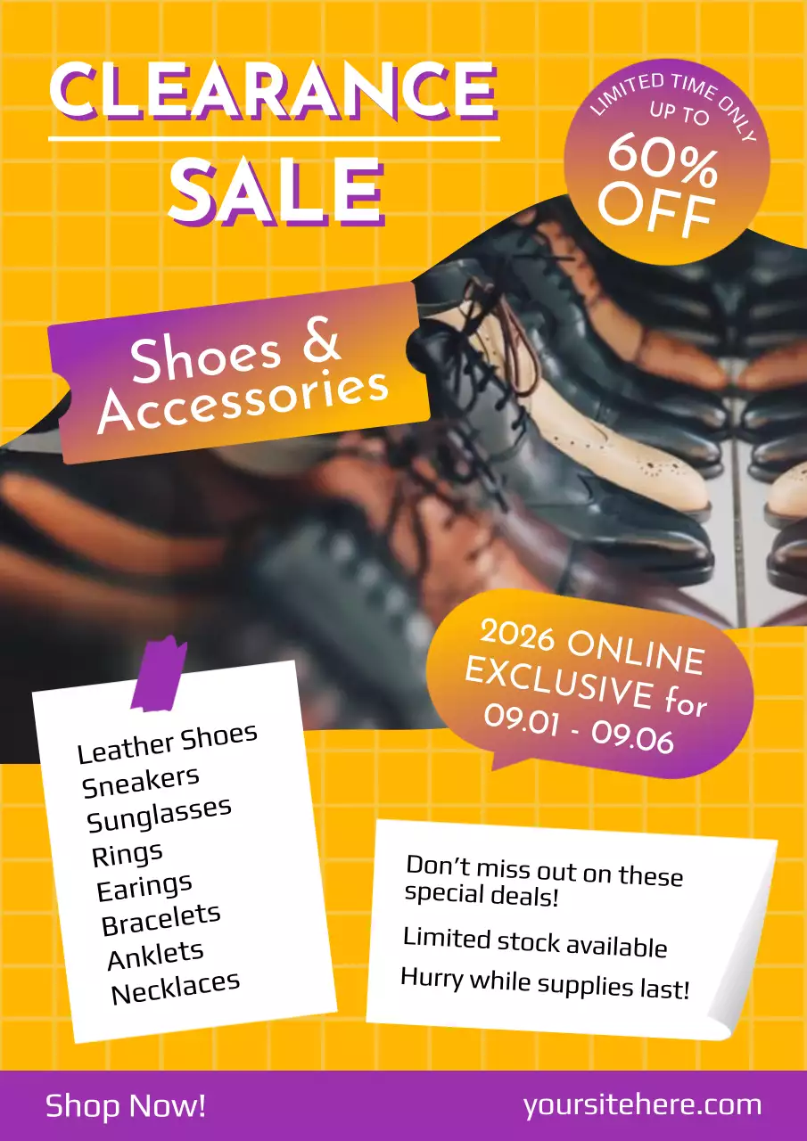 Yellow Trendy Sale Promotion Poster