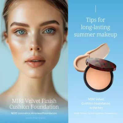 Blue Modern Makeup Promotion Instagram Post