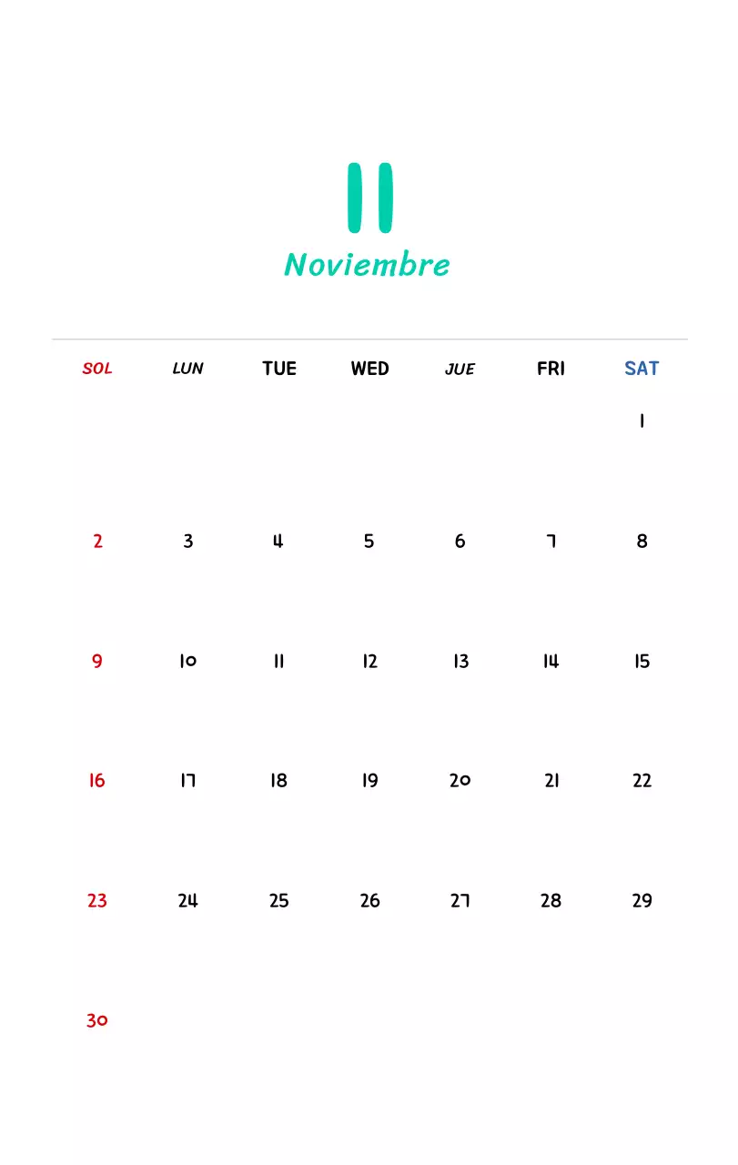 Calendario de Año Nuevo con simpáticas ilustraciones