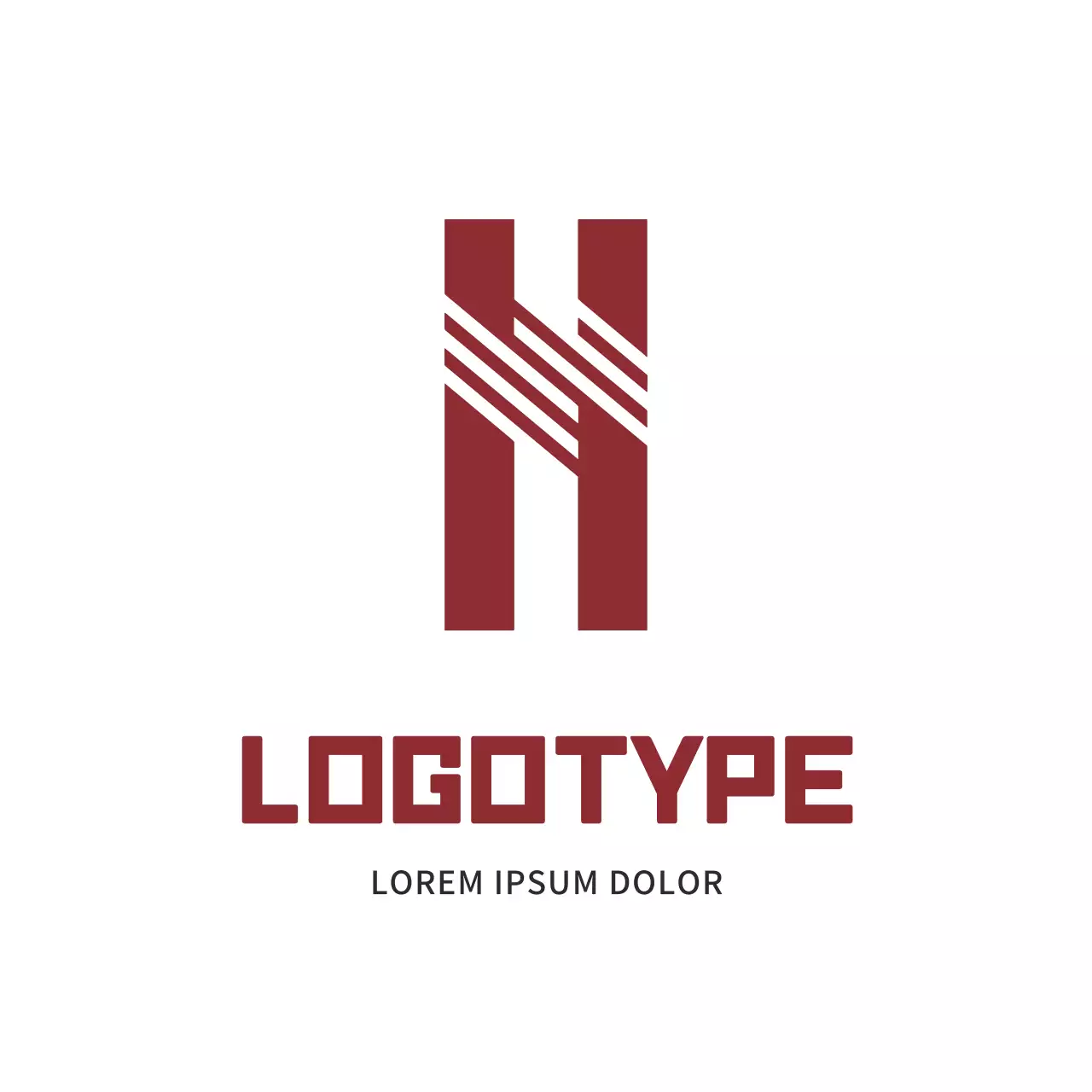 Maroon Modern Design Logo