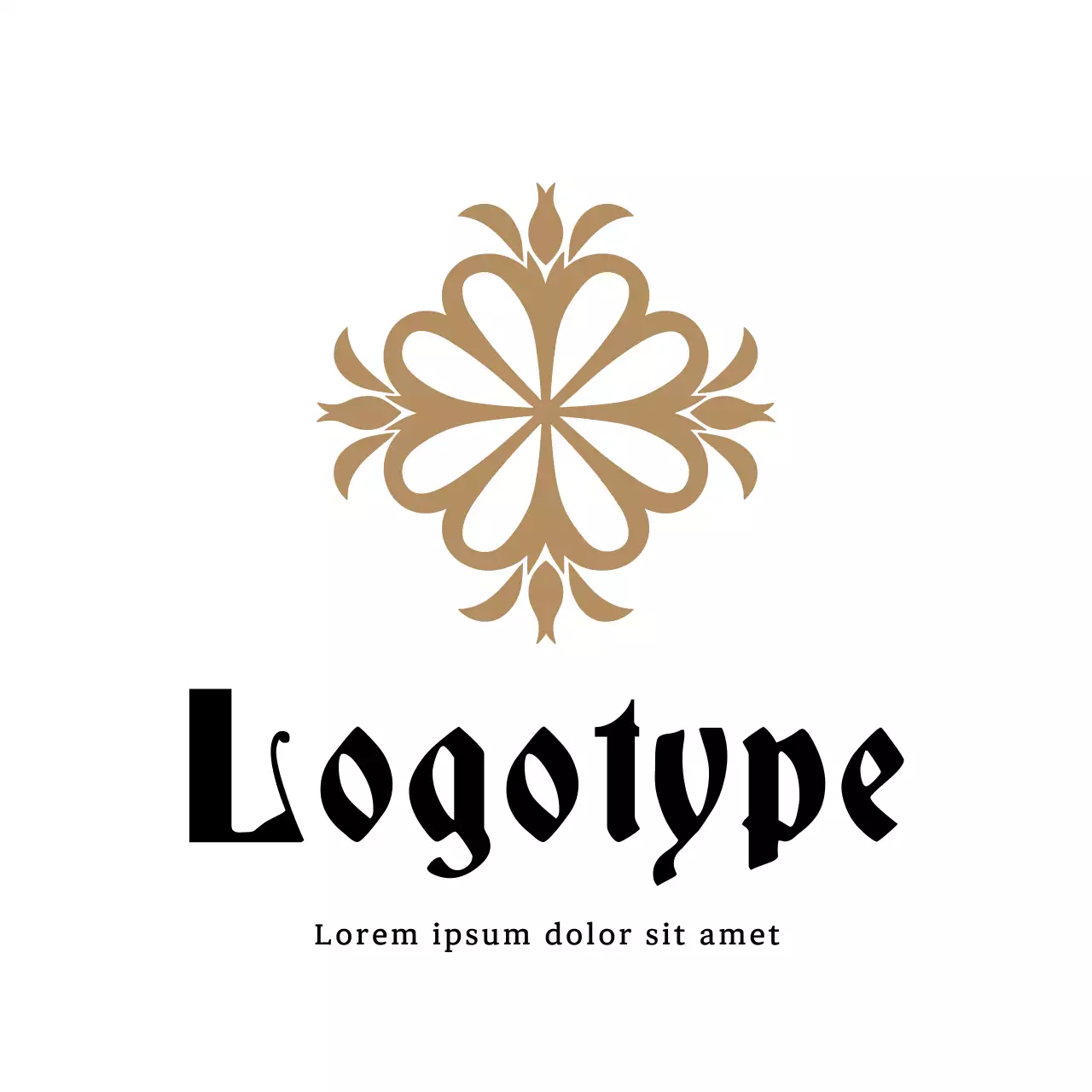 Beige Gothic Design Logo