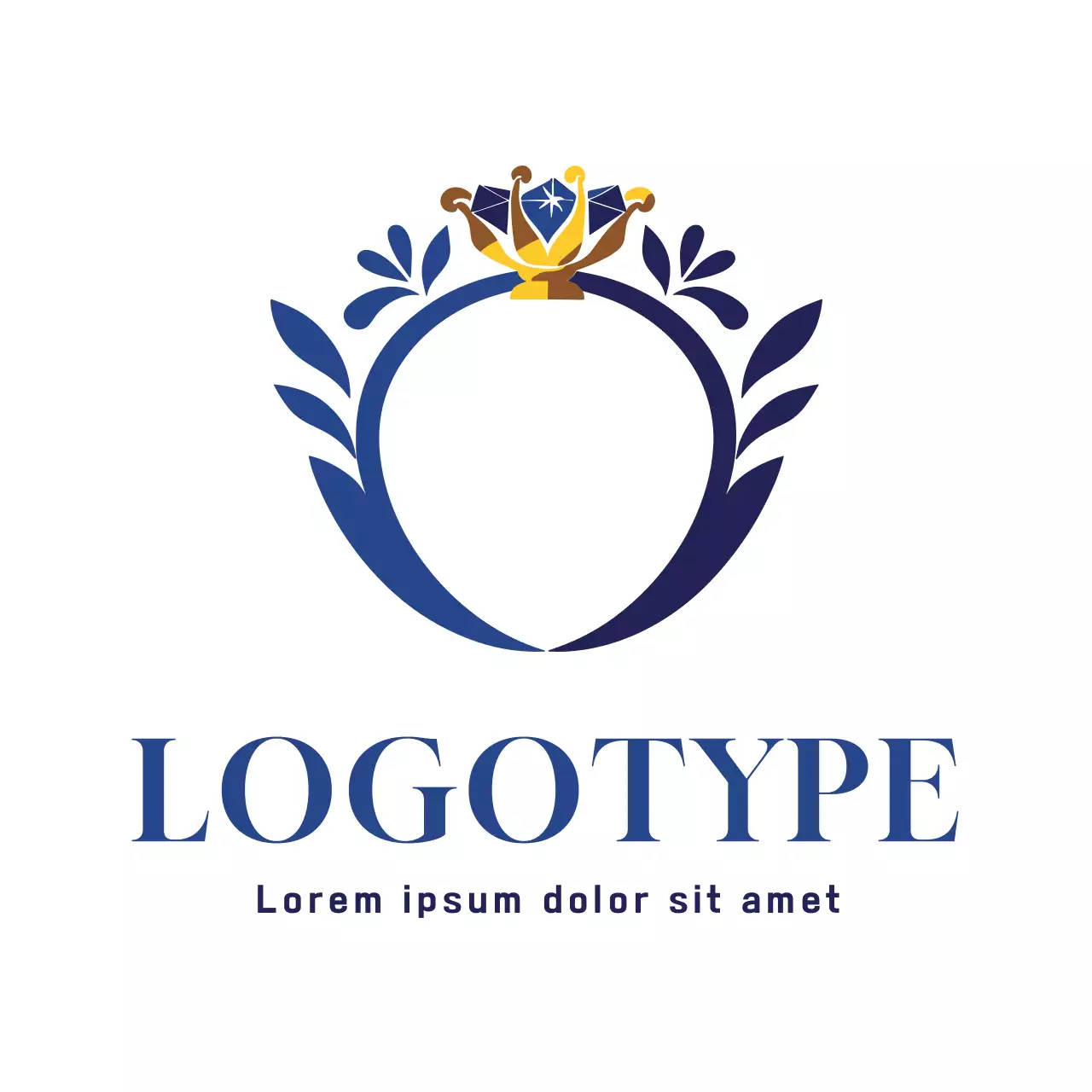 Blue Elegant Design Logo