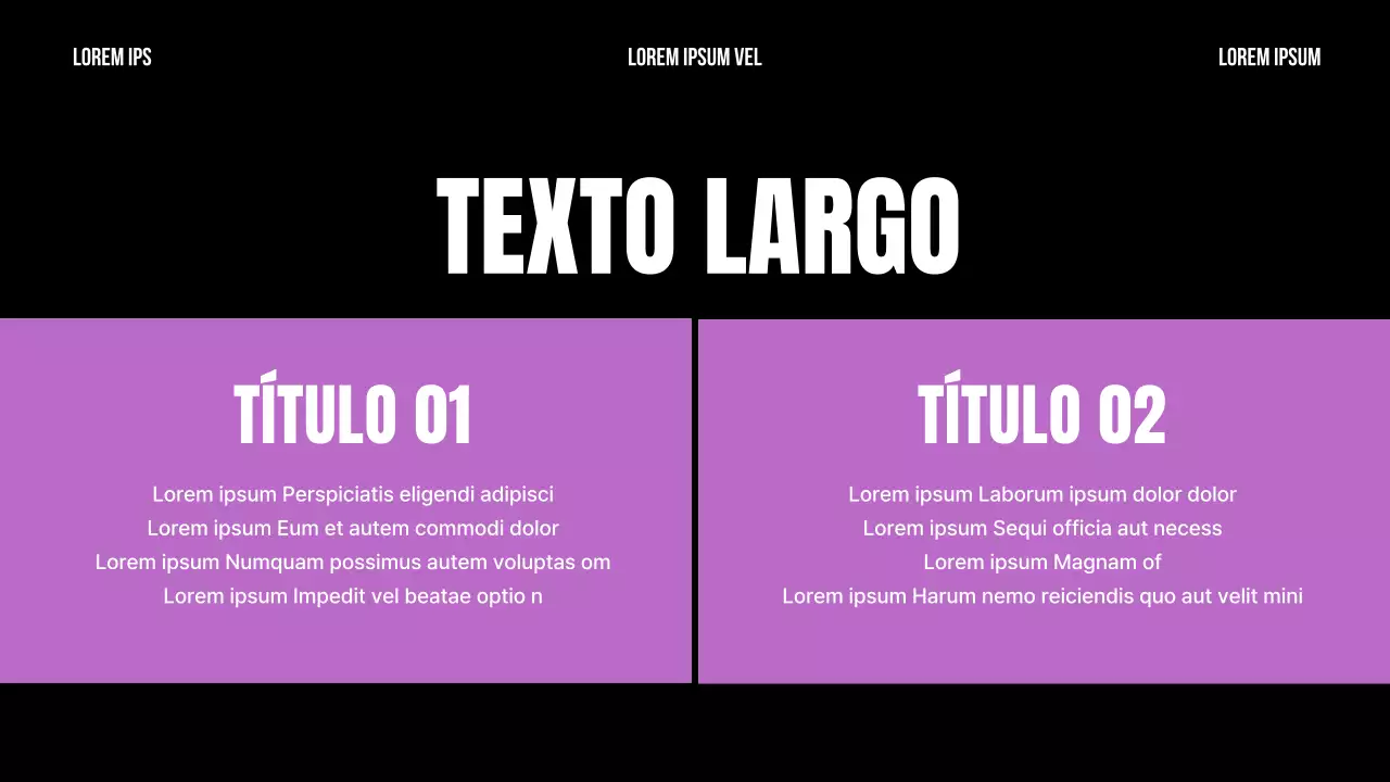 Una sencilla declaración de marca en negro y morado