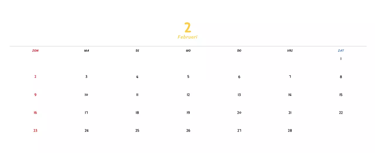 Nieuwjaarskalender met schattige illustraties