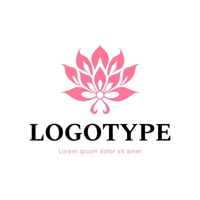Pink Floral Design Logo