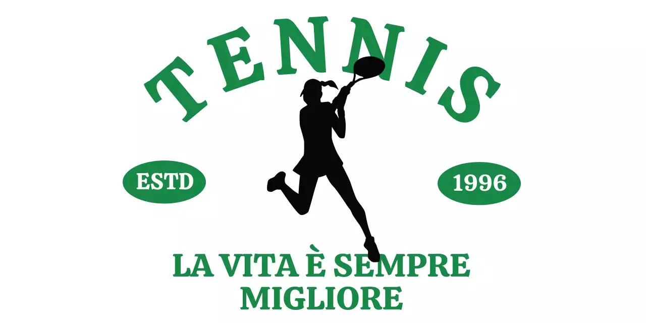 Tennis club verde e nero dal sapore vintage