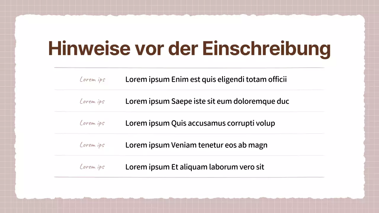 Ein gemütlicher beige-brauner Kunstschulprospekt