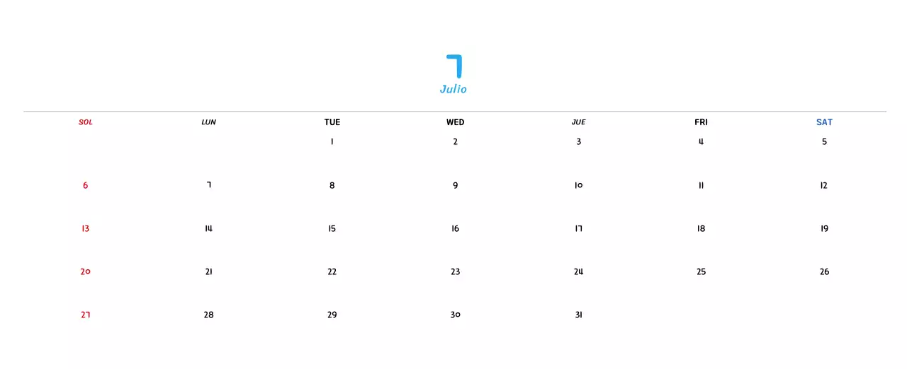 Calendario de Año Nuevo con simpáticas ilustraciones