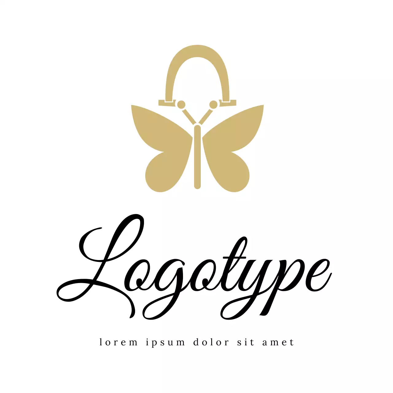Gold Minimalist Design Logo
