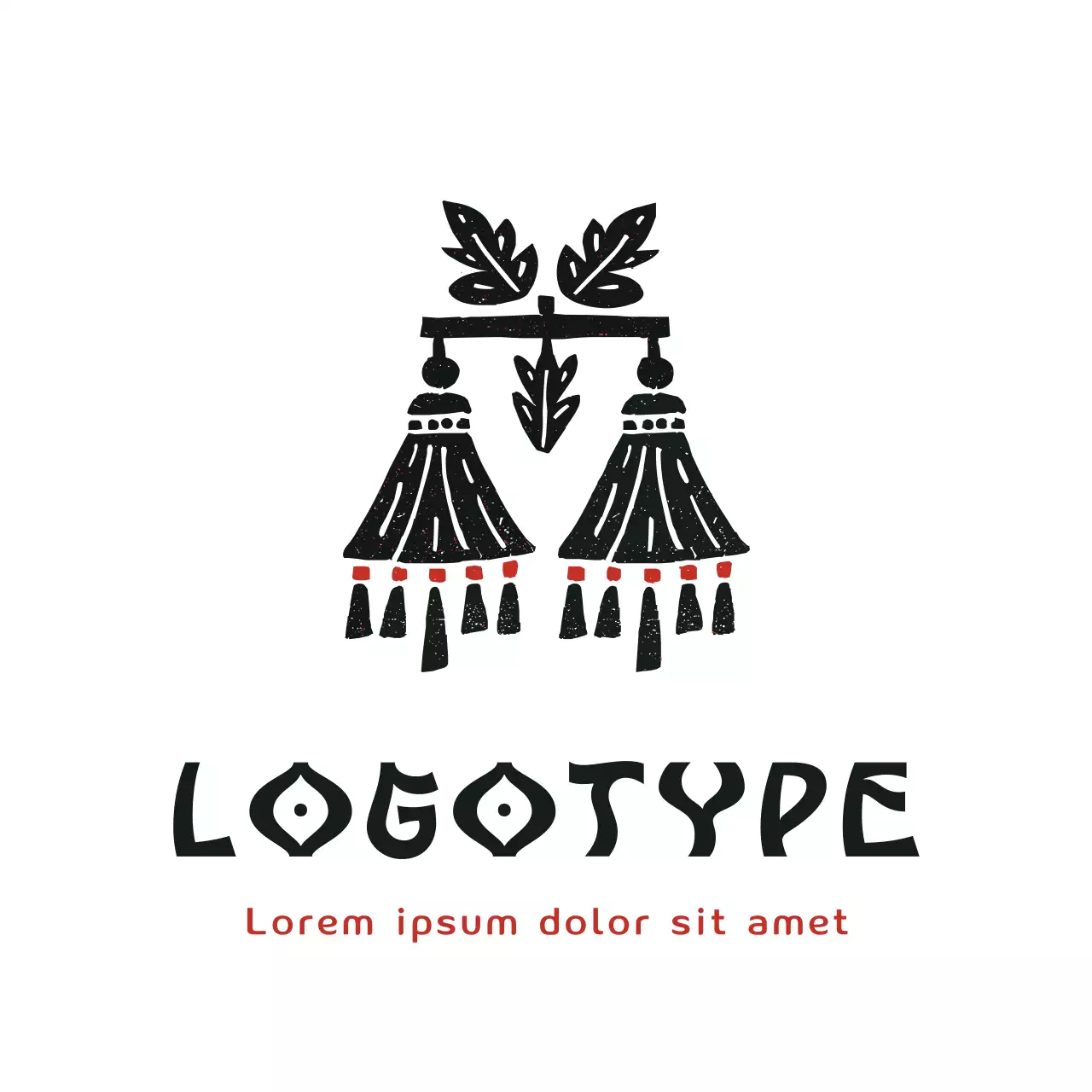 Black Traditional Design Logo