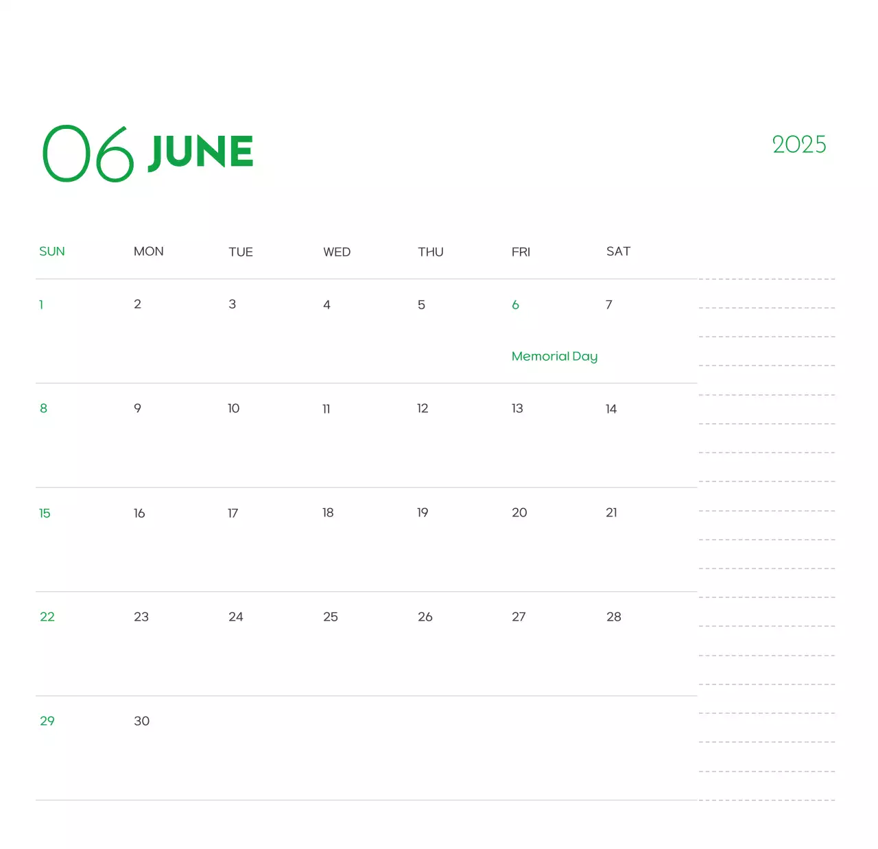 Một cuốn lịch có hình một chú chó và lời nhắn dễ thương màu xanh lục.