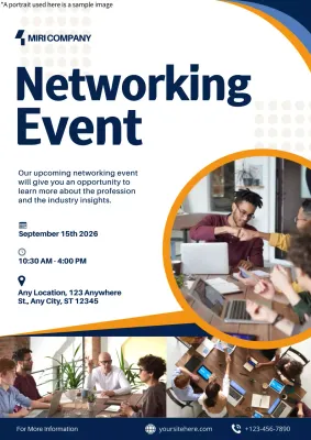 Blue Professional Networking Event Announcement Poster