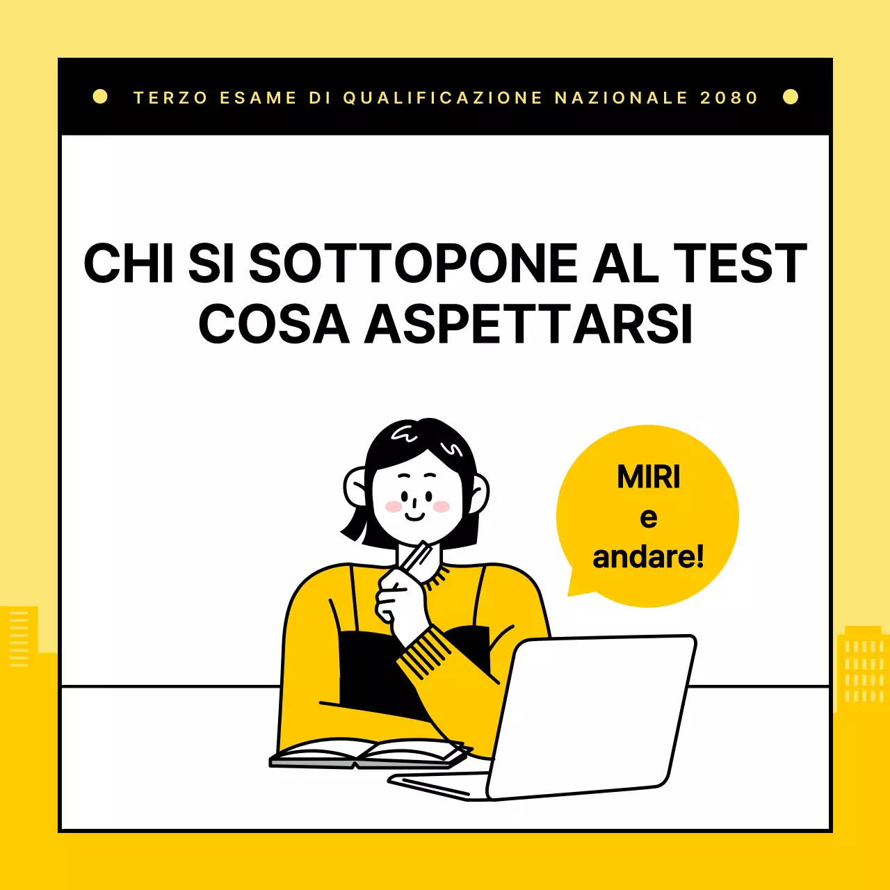 Un semplice avviso giallo per gli esaminatori