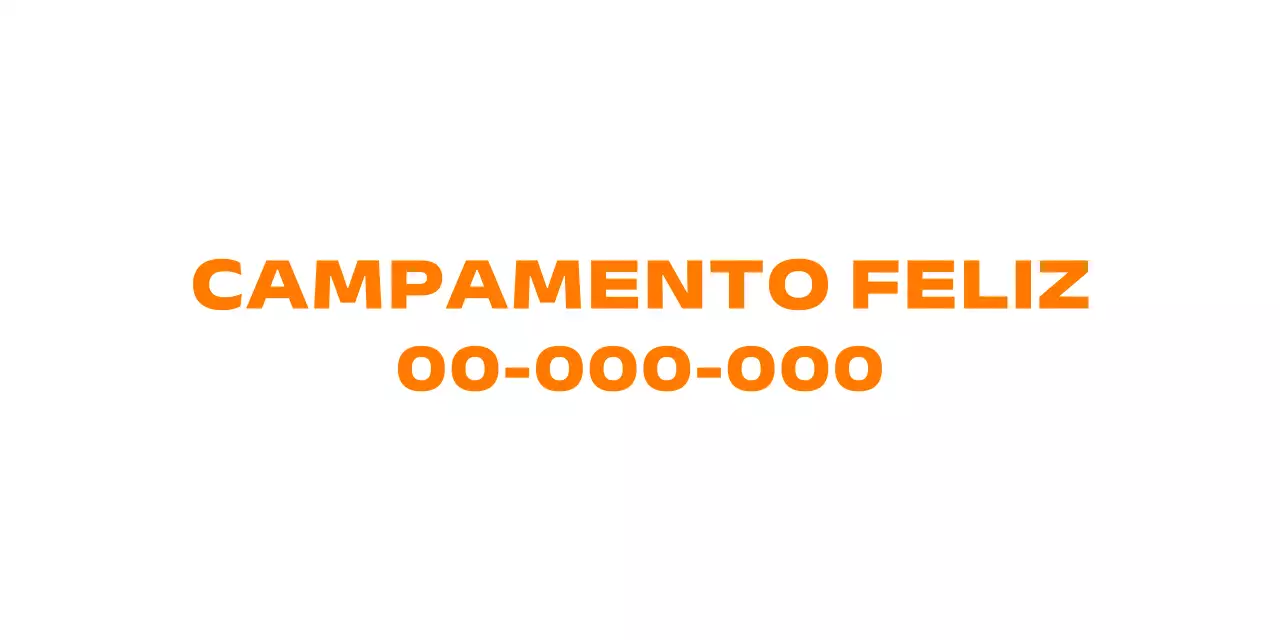 Promoción de camping sencilla con ilustración de campamento naranja-verde