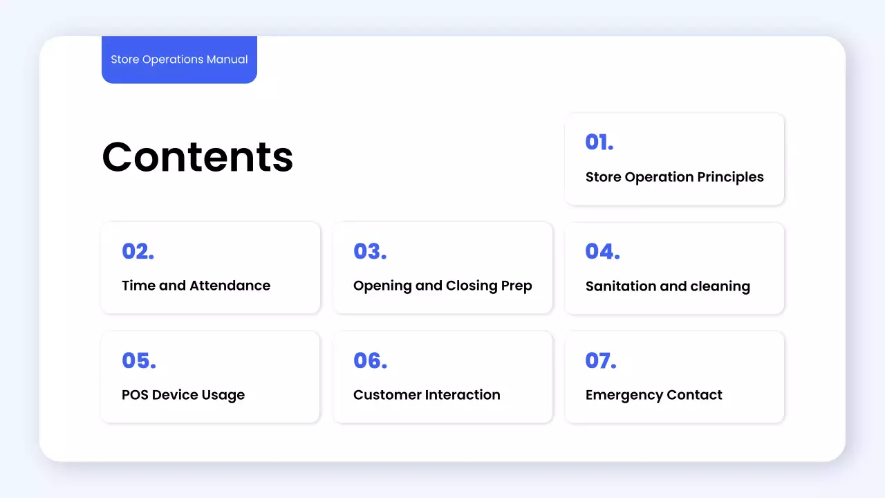 Blue Modern Store Guide Presentation
