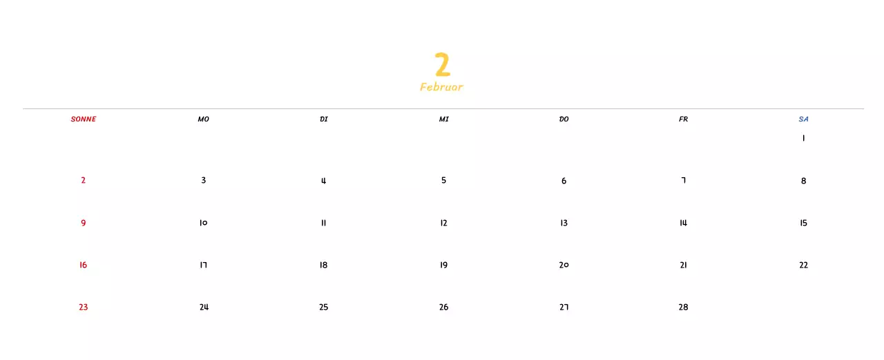 Neujahrskalender mit niedlichen Illustrationen