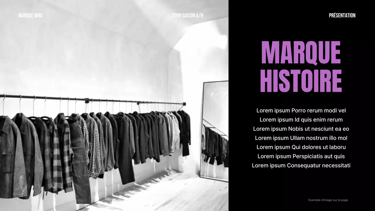 Une déclaration de marque simple en noir et violet