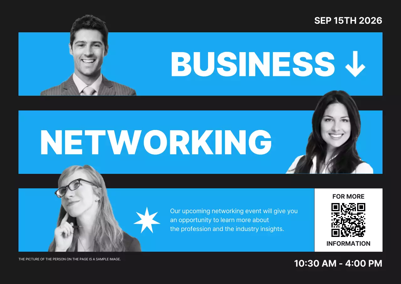 Blue Modern Business Event Poster