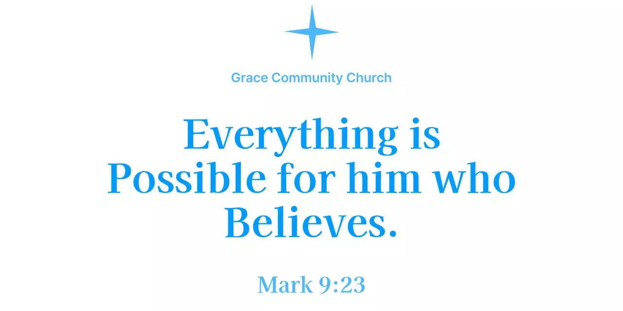 Blue Simple Bible Verse Quotes Church Promotion