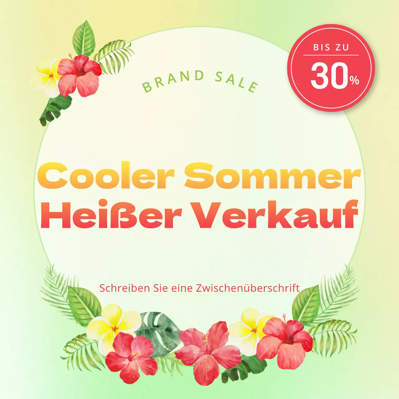 Tropischer Blumenhintergrund in Mint und Hot Pink