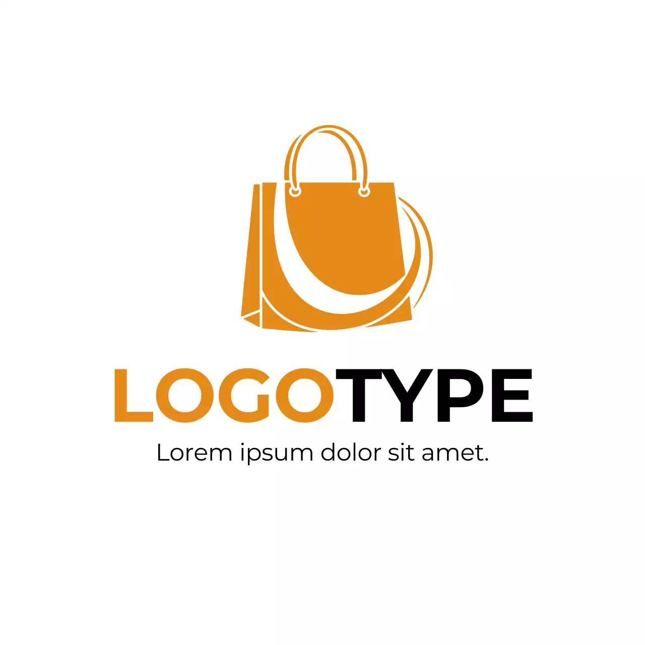 Orange Minimal Design Logo