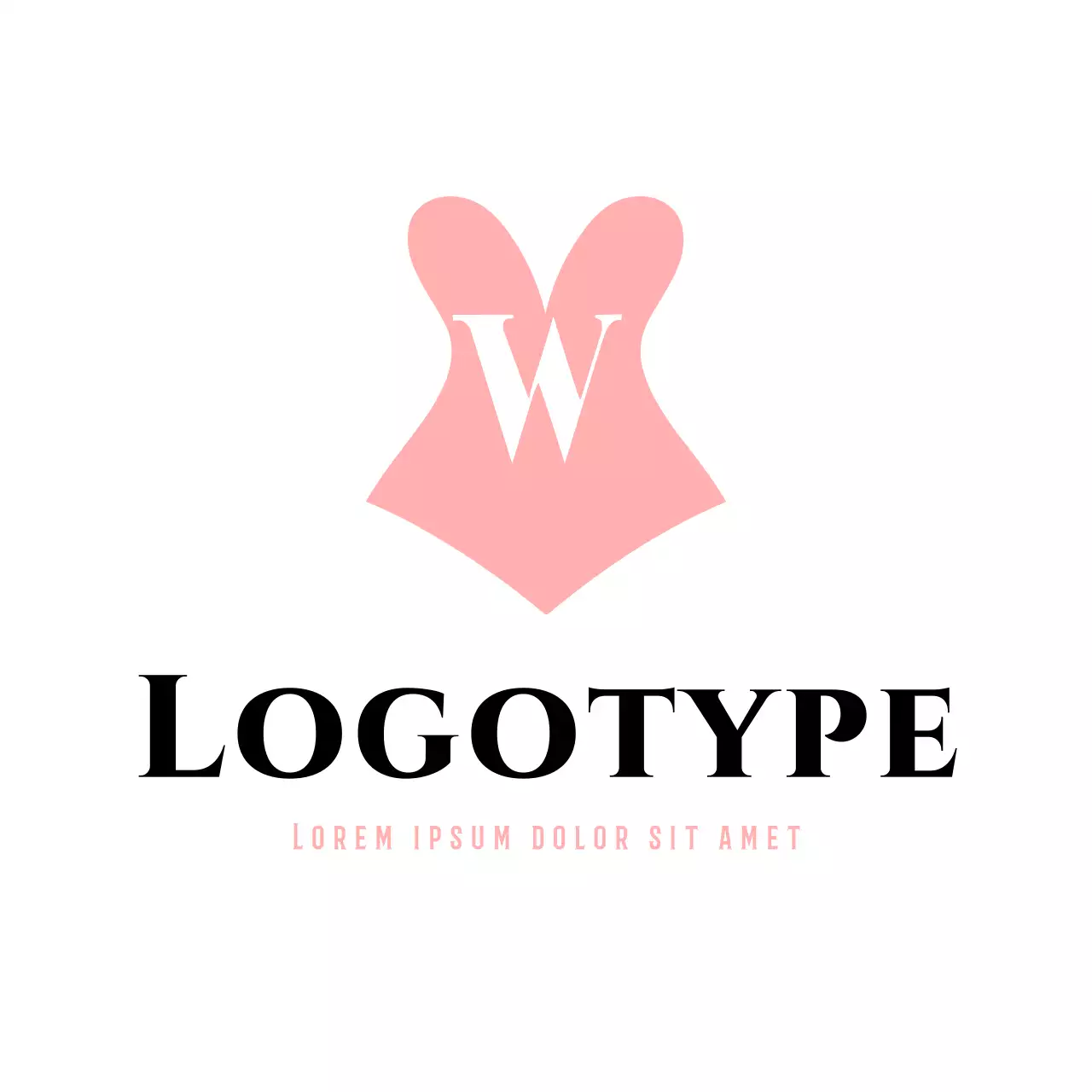 Pink Minimal Design Logo