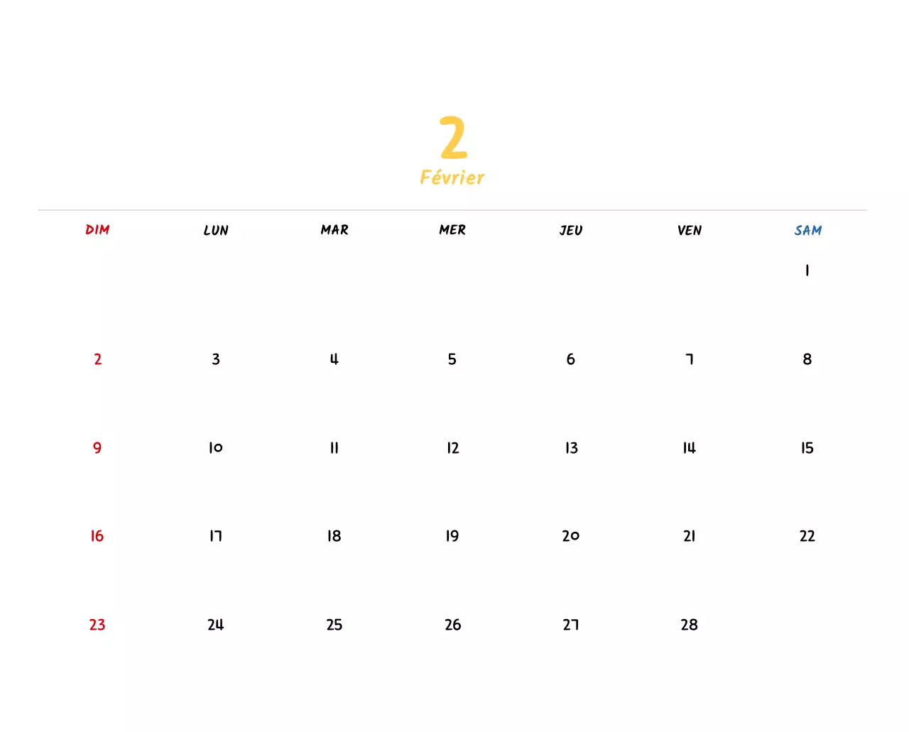 Calendrier du Nouvel An avec de jolies illustrations