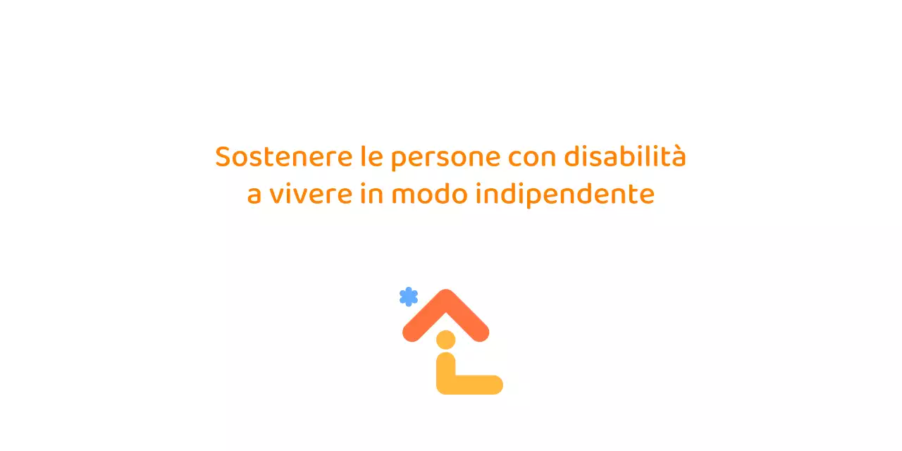 Logo promozionale per un centro di assistenza sociale a forma di casa