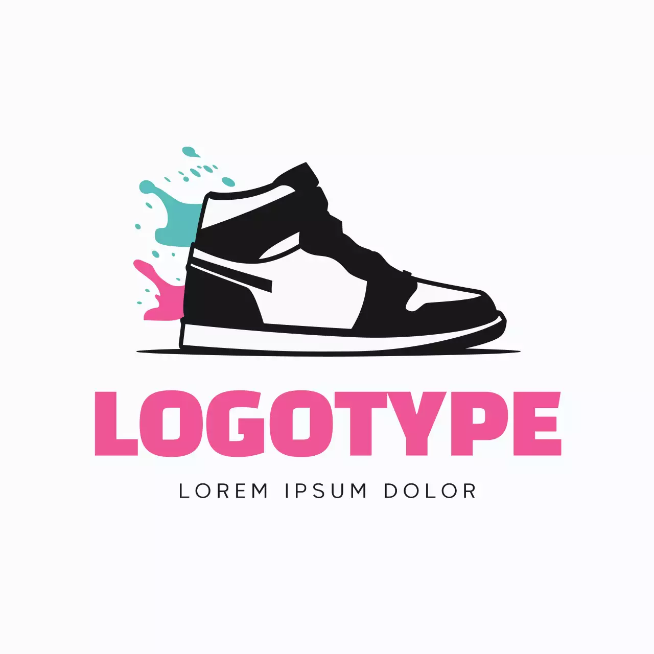 Pink Modern Sneaker Logo